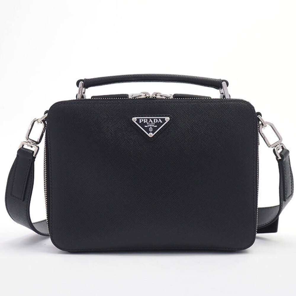 Prada Brick Handbag Shoulder Bag Saffiano Leather